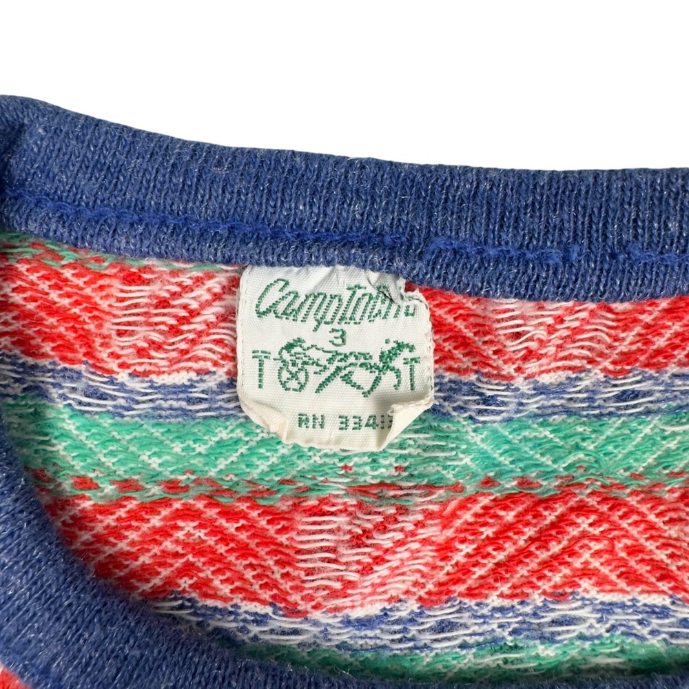 Vintage‎ Camptown Girls 2T Cherry Jacquard Knit Shirt Red White USA Made - Picture 7 of 10